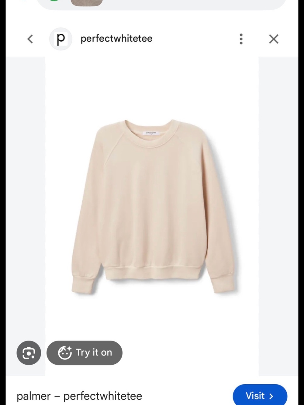 perfectwhitetee Women's Crewneck Sweatshirt in Cream